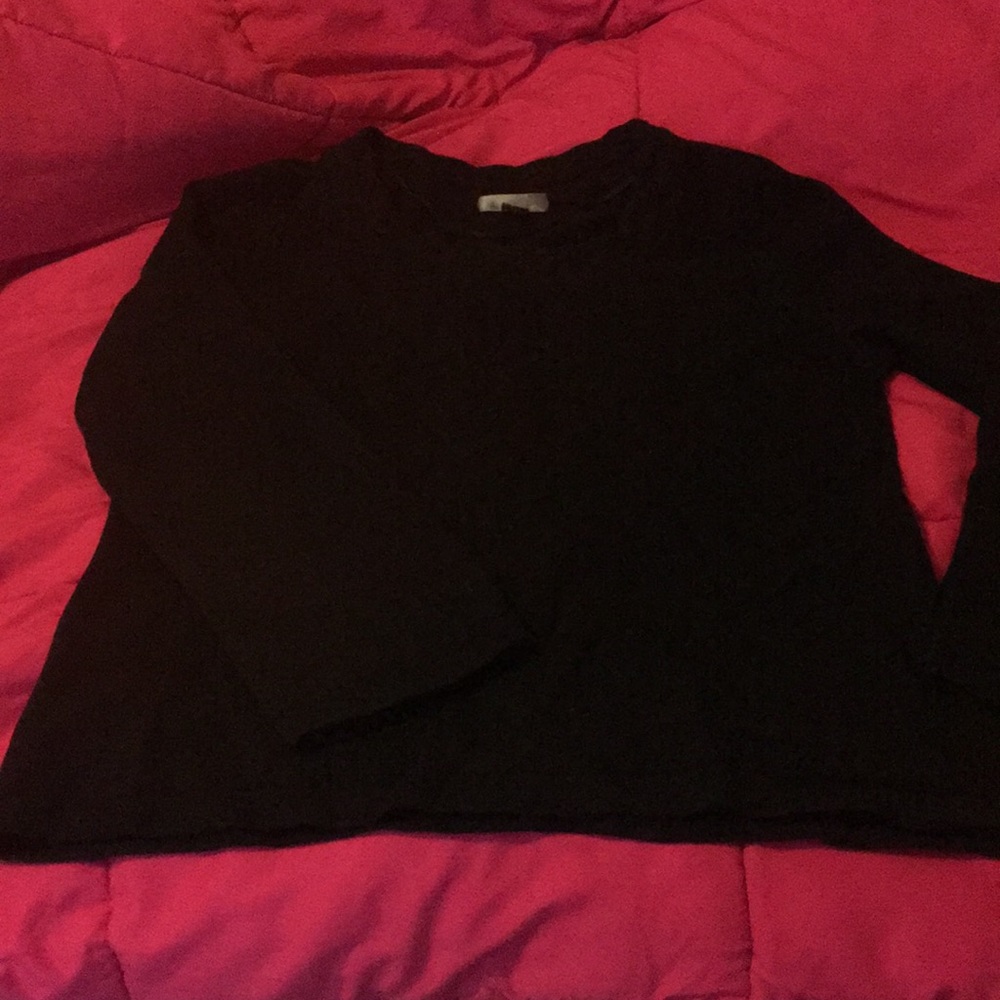 Charter club black cashmere sweater jumper braided